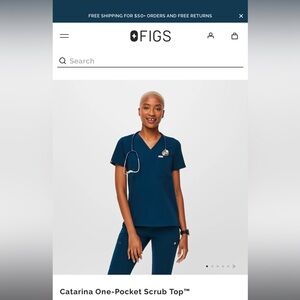 Deep Reef Catarina One Pocket Figs Top Size Large